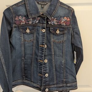 Baccini Embroidered Denim Jacket
